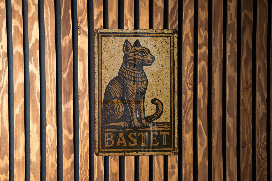 a picture of a cat on a wall