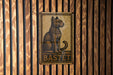 a picture of a cat on a wall