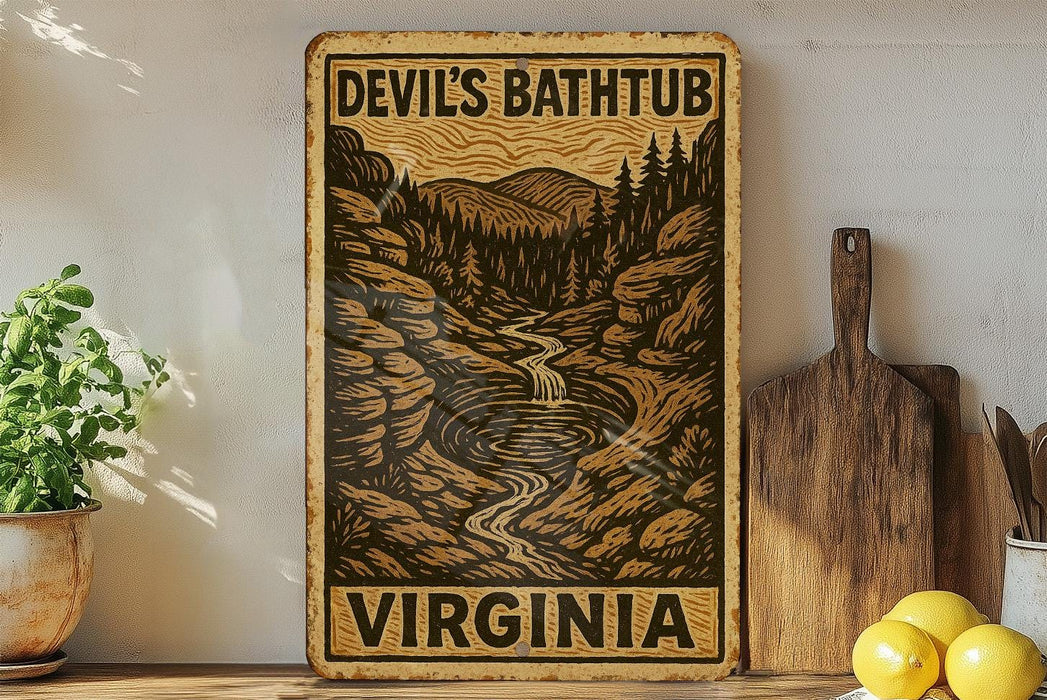 a picture of devil's bathtub in virginia