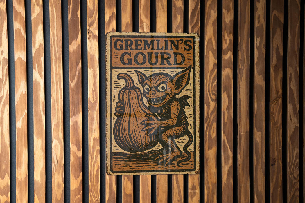 a picture of a sign on a wooden wall