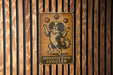a sign on the side of a building that says japanese chin juggler