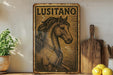 a picture of a horse on a wall