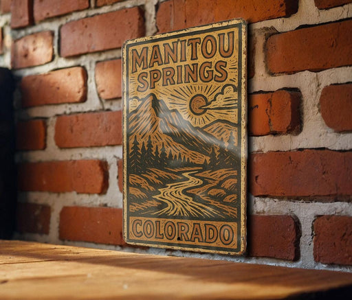 a picture of a sign on a brick wall