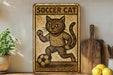 a picture of a cat on a wall
