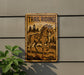 a sign on the side of a building that says trail riding