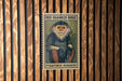 A vintage-style postage stamp featuring a monkey, with the text "RED-SHANKED DOUC" and "PYGATHRIX NEMAEUS" printed on it.