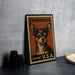 A metal sign with a chihuahua illustration and the text "CHIHUAHUA forever U.S.A."