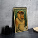 A metal stamp featuring an illustration of a proboscis monkey, with the text "PROBOSCIIS MONKEY" and the value "15c".
