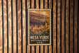 A framed poster of the mesa terraces in the National Park of the United States, featuring a scenic image of the mesa and surrounding landscape.