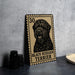 A metal sign featuring a black Russian terrier dog, with the text "BLACK RUSSIAN TERRIER" printed on it.