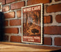 A vintage-style poster of Wind Cave National Park in the United States, featuring a bison illustration and the text "Wind Cave National Park U.S.A."