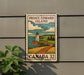 A sign for Prince Edward Island, Canada, featuring a lighthouse and a scenic landscape.