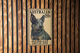a stamp with an illustration of an Australian Cattle Dog.