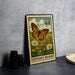 A metal stamp depicting a butterfly in a meadow, with the text "Butterfly Meadow" printed on it.