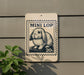 a sign with a rabbit illustration and the text "MINI LOP" and "20c" printed on it.