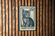 A 10 cent postage stamp featuring a kitten, with the text "Tubby Kitten" printed below the image.