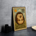 A 20 oz postage stamp featuring a smiling hedgehog, with the text "HEDGEHOG HAPPINESS" printed on it.