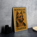 A metal sign featuring an illustration of a terrier dog, with the text "AUSTRALIAN 30c TERRIER" printed on it.