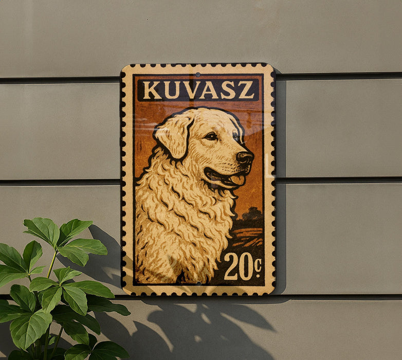 a large, detailed illustration of a golden retriever dog on a wooden frame, mounted on a wall.