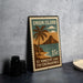 A vintage-style postage stamp from Union Island, featuring a palm tree and a mountain landscape, with the text "UNION ISLAND" and "15c" printed on it.