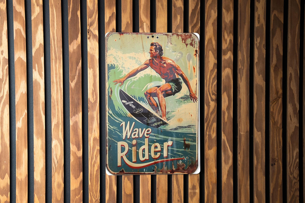 a picture of a man riding a wave on a surfboard