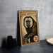 Saki Monkey Metal Sign | Vintage Stamp Style Wall Art Decor | Jungle Animal Poster for Home or Bar