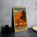 A vintage-style metal stamp depicting a desert landscape with a mountain in the background, along with the text "SOSSUSVLEI NAMIBIA".