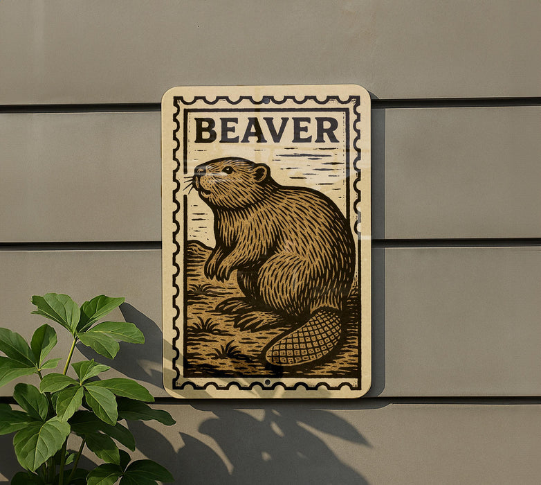 a beaver, which is a brown animal with a distinctive appearance.