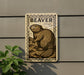 a beaver, which is a brown animal with a distinctive appearance.