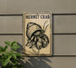 a sign with a picture of a hermit crab.