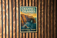 A vintage-style poster of the Channel Islands National Park in the United States, featuring a scenic coastal landscape with cliffs and the ocean.