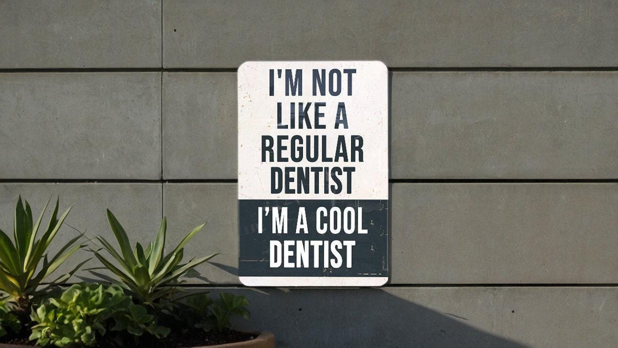 a sign on the side of a building that says i'm not like a