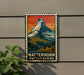 A vintage-style metal sign with a mountain landscape and the text "MATTERHORN SWITZERLAND" is displayed on a wall.