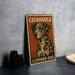 A metal sign featuring a leopard dog illustration, with the text "CATAHOULA LEOPARD DOG" displayed prominently.