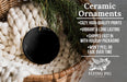 Ceramic ornaments, a wicker basket, and a pine branch are featured in the image.