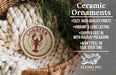 a ceramic ornament in a basket, with a lobster design, and a description of the ornament's features.