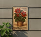 A postage stamp featuring a potted begonia plant, with the text "Forever USA" and "Begonia Planter" printed on it.