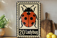 A sign featuring a ladybug, with the text "20 Ladybug" below it.