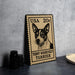 A framed postage stamp featuring a portrait of Teddy Roosevelt Terrier, a small black and white dog.