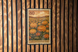 A postage stamp featuring a field of chrysanthemum flowers, with the number 80 visible.