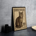 A metal stamp featuring a cat illustration, with the text "EUROPEAN SHORTHAIR" and the denomination "20 C".
