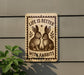a sign with the text "Life is better with rabbits" and an illustration of two rabbits.