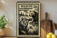 A framed print featuring a photographer taking a picture of a bear, with the text "Wildlife Photography" and "20c" printed on it.