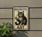 a sign with a cat illustration and the text "POLYDACTYL CAT" on it.