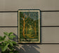 a sign for the Eucalyptus Grove, which is a lush, green forest with a winding path.