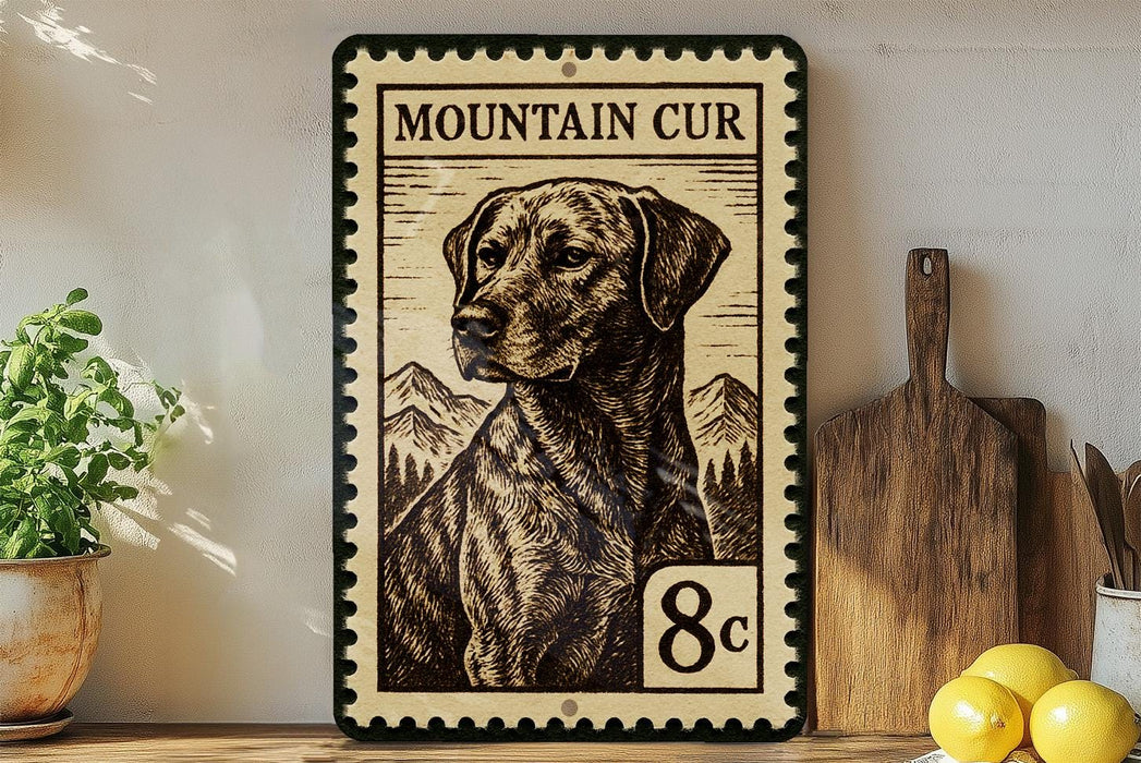 A framed image of a dog, likely a Labrador Retriever, is displayed on a shelf next to a wooden cutting board and some lemons.