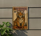 A tiger stamp-like sign with the text "INDO-CHINESE 10¢ TIGER" is displayed on a wall, with a plant visible to the left.