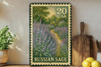 A 20 oz postage stamp from the United States featuring a painting of a field of purple flowers, with the text "Russian Sage" below it.