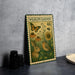 A metal sign with a vintage design, featuring illustrations of a rabbit, a butterfly, and sunflowers, along with the text "WILDLIFE GARDEN 44".