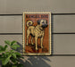 A vintage-style postage stamp featuring a kangala dog, with the text "KANGAL DOG" and "80c" printed on it.